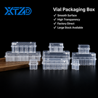 Boîte de rangement pour bouteilles en plastique transparent, 10 pièces, 144x67x65mm, étui vide pour mini-bouteilles avec couvercle à pression pour petites bouteilles en verre