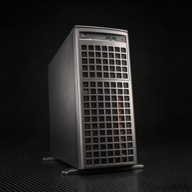 4 GPU Slots AI Computing Workstation Tower Server for Deep Learning HPC Computing Stock 64GB DDR5 RAM 3-Year Warranty