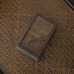 Boîte à thé carrée en bois d'ébène, porte-stylo, ornement de calligraphie de bureau, accessoires pour service à thé - Product Image 4