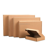 Boîte pliante en carton ondulé en papier kraft, boîte d'emballage personnalisée, boîte à rabat en papier kraft, papier kraft
