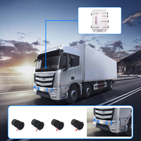 12V/24V vehículo coche ayuda inversa 1080p AHD punto ciego ayuda estacionamiento 2 Cámara Monitor Kit sistema con Sensor de Radar para autobús camión