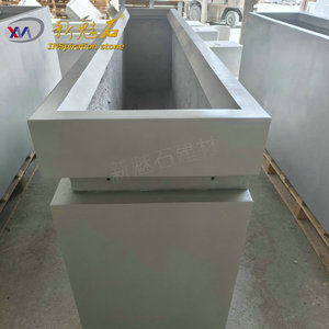 Nouvelle jardinière en béton GRC Magic Stone pour extérieur, décoration paysagère municipale, conteneur de plantation préfabriqué - Product Image 2