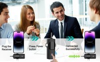 PIX-LINK K15 Microphone dynamique sans fil professionnel 3.5mm col Lavalier Revers Radio Microphone Live Lavalier Microphone