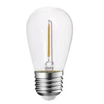 S14 Plastic Shatterproof Edison Vintage Style Replacement 1 Watt Outdoor Light Bulbs, LED 1W String Light Bulbs,
