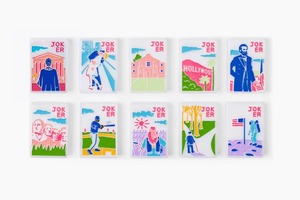 Tuiles de Mahjong américaines de luxe en acrylique monocouche modernes, 160 pièces, écologiques et durables pour l'intérieur. Notes des Présidents sur l'atterrissage sur la Lune - Product Image 2