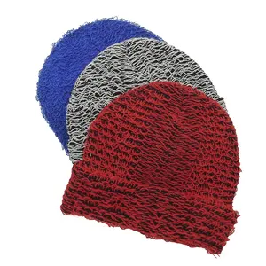 Topi Ski hangat tengkorak rajut berlapis bulu Beanie Confetti syal rajutan tebal desain baru topi Toque kustom pria lembut musim dingin uniseks