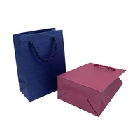 Sacs en papier d'art colorés personnalisés, recyclables, classiques, avec poignée en ruban, impression numérique, pour emporter, imprimez votre propre logo