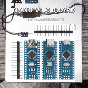 บอร์ดพัฒนาไมโครคอนโทรลเลอร์ Nano V3.0 พร้อมพอร์ต USB Output รุ่นปรับปรุง CH340 และ Atmega328P - Product Image 2