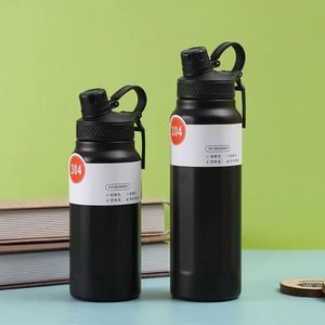 Bouteille d'eau isotherme à double paroi en acier inoxydable avec poignée, 750 ml et 950 ml - Product Image 2