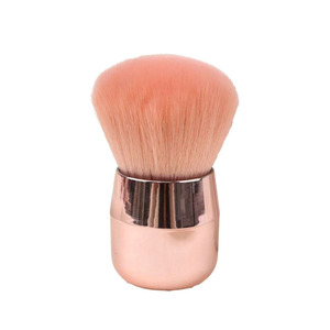 Custom Logo Pink Mushroom Head Makeup <b>Brush</b> Rose Gold Handle Soft Synthetic Nail Dust Cleaning Powder Blush - Product Image 6