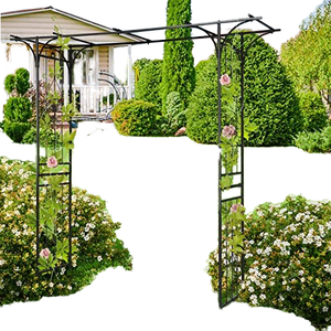 Arche <span class=keywords><strong>de</strong></span> jardin, support en acier, treillis, arche pour la décoration <span class=keywords><strong>de</strong></span> cérémonie <span class=keywords><strong>de</strong></span> mariage - Product Image 4