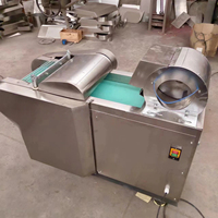 Commerciële multifunctionele groente- en fruitsnijmachine, automatische roestvrijstalen groentesnijder, -dicer en -hakselaar