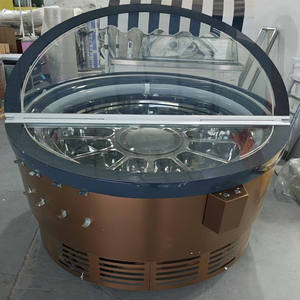 Custodia di refrigerazione con Display per gelato rotante a 360 gradi in oro - Product Image 5