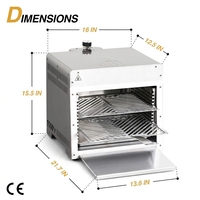 Barbecue portable en acier inoxydable 19000 BTU, four sans fumée pour grillades de bœuf et de porc au propane, idéal pour le camping, la maison et l'extérieur