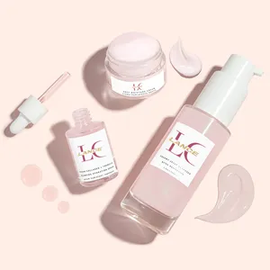 OEM coreano organico Vegan rosa gelatina idratante Set per la cura della pelle fornitore Logo personalizzato Private Label produttori di cura della pelle