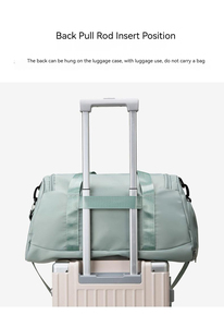 Custom logo New Large Capacity Independent <strong>Shoes</strong> <strong>Compartment</strong> Sports Gym <strong>Bag</strong> Short Business Travel Luggage <strong>Bag</strong> for Female - Product Image 6