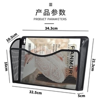 Panier de rangement de fichiers en métal noir de haute qualité salon gestionnaire de fichiers de maille applicable avec fonction de suspension murale