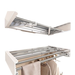 Concealed Folding <b>Clothes</b> <b>Drying</b> <b>Rack</b> <b>Wall</b> <b>Mounted</b> Retractable Indoor Balcony Bathroom Use Rectangle Shape - Product Image 5