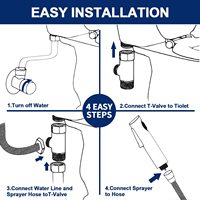 Pulvérisateur de bidet portatif moderne chromé en ABS pour salle de bain, cuisine, accessoire de douche musulmane, toilettes (OEM/ODM)