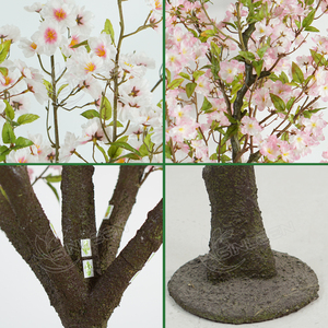 Nhân Tạo Trắng Nhật Bản Trung Tâm Hoa Nhà Máy Và Nhựa Bán Buôn Cây Xanh Mô Phỏng Lớn Hoa Anh Đào Cây - Product Image 2