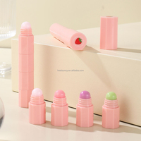 Huile pour les lèvres à changement de couleur de marque privée arôme hydratant fruits clair vegan rose brillant à lèvres plus dodu baume à lèvres