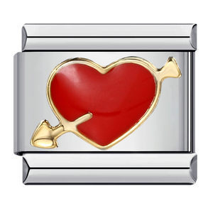 Charmes romantiques pour la Saint-Valentin, cœur, clé, flèche, ailes d'amoureux, dessin animé, acier inoxydable, accessoires cadeaux unisexes - Product Image 4