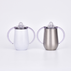 Bicchiere Termico per Bambini con Beccuccio, Doppia Parete in Acciaio Inox, Senza BPA, con Coperchio a Becco d'Anatra e Manici - Product Image 1