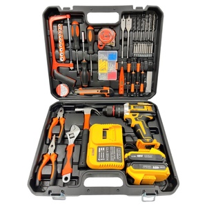 Taladro de Impacto Inalámbrico de Alta Potencia con Portabrocas sin Llave, Doble Cabezal, Tres Funciones, Velocidad Variable, a Batería para Uso en Caja de Herramientas - Product Image 1