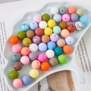 Perles en silicone de qualité supérieure, rondes, 15 mm, couleur bonbon, de qualité alimentaire pour bébés, clips de sucettes <span class=keywords><strong>DIY</strong></span>, vente en gros auprès d'un fabricant chinois - Product Image 4