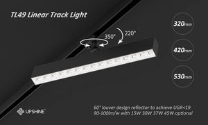 Lampe sur rail linéaire avec réflecteur à persiennes, éclairage sur rail linéaire - Product Image 5