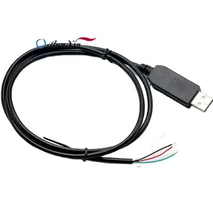 防水Ft230x Usb 2.0 Rs485 Uart TtlからRs232Rj11コネクタPvcコンバータシリアルポートPvcブラックケーブル