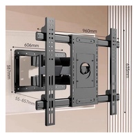 Soporte de pared de TV de alta resistencia, televisores de 100 pulgadas, función giratoria de movimiento completo, LCD, Plasma, uso en oficina, pantallas grandes estándar de acero