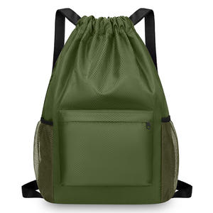 Sac à dos à cordon de serrage couleur unie léger et durable pour sports de plein air et voyages pour hommes et femmes été 2025 - Product Image 1