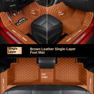2025 Nouvelle arrivée de pièces automobiles | Tapis de sol de <span class=keywords><strong>voiture</strong></span> en cuir de luxe personnalisés | Design d'entreprise | Options de marque | Vente en gros d'usine - Product Image 1