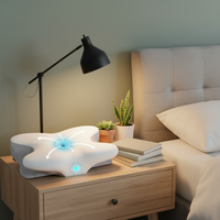 Oreiller cervical orthopédique en mousse à mémoire de forme JTY, motif papillon personnalisé, anti-ronflement, motifs marins unis, sommeil profond – Meilleure vente