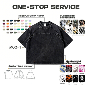 285GSM Schwergewichtiges 100% Baumwoll-T-Shirt mit Knitterfreier, Atmungsaktiver, Kastenförmiger Passform, Kurzarm, Maßgeschneidert im Hip-Hop-Stil für Herren - Product Image 4