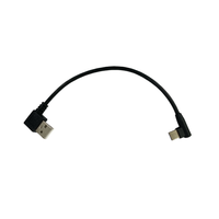 Kabel Pengisian Daya USB/A Male 2.0 Kecepatan Tinggi Sudut Kanan 90 Derajat dengan Pelindung PVC dan Anyaman untuk Penggunaan Kamera dan Komputer