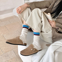 Nouvelles chaussettes en laine épaisses automne/hiver pour femmes, style japonais, tricot épais, blocs de couleur, mi-mollet, amples, absorbantes, vente en gros