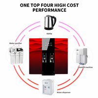 Purificateur d'eau domestique mural électrique chaud et froid 5 étapes avec UV et osmose inverse alcaline pour hôtels