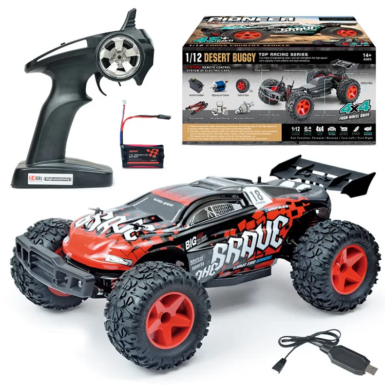 Hot RC Car 1/12 2.4G 4WD 40km/h High Speed Waterproof Racing Toys