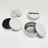 Vente en gros de boîtes en métal rondes avec couvercle à vis CR Lock Tin Case Récipient de stockage résistant aux enfants Boîte de conserve hermétique à l'épreuve des enfants