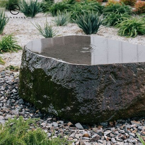 Grande fontaine d'eau décorative de jardin extérieur en <span class=keywords><strong>granit</strong></span> avec terrasse et marbre en pierre durable - Product Image 4