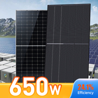 Panneau solaire photovoltaïque monocristallin N-Type Topcon 500W 550W 600W 650W, module PV, vente en gros Chine