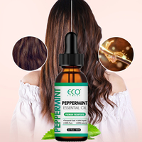 Huile essentielle de menthe poivrée pour le cuir chevelu, massage nourrissant, huile naturelle pure pour diffuseur, soin de la peau, OEMODM, huiles essentielles biologiques