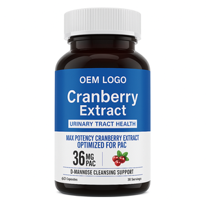 Cápsulas de Concentrado de Arándano de Alta Potencia, Extracto de Arándano con D-Manosa, Cápsulas Blandas con Etiqueta Privada, Suplemento Dietético - Product Image 1