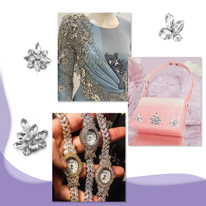 ホットグリッター透明ガラスクリスタルホットフィックスダイヤモンドパッチフラットバックアイロンオンラインストーンアップリケ衣料品装飾用 - Product Image 6