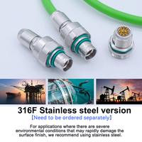 Konektor Robot Bawah Air Deep Sea 600 Meter FVG Plug HVG Fixed Socket Seri 0W 2/3/4/5/6/7/9 Pin Kedap Air IP68