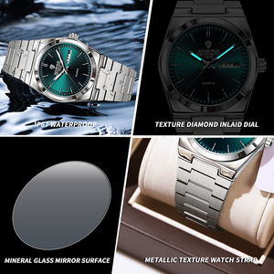 Reloj de Lujo para Mujer BIINBOND, Reloj Pequeño de Acero Inoxidable, Resistente al Agua, Luminoso, Ultrafino - Product Image 6