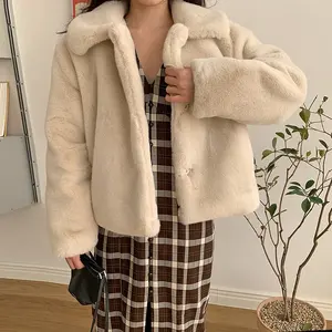 <span class=keywords><strong>Abrigo</strong></span> Mongol de lana de cordero de piel sintética para <span class=keywords><strong>mujer</strong></span>, traje de algodón grueso de felpa cálida, <span class=keywords><strong>abrigo</strong></span> de piel Mongol de longitud media para <span class=keywords><strong>mujer</strong></span> - Product Image 2