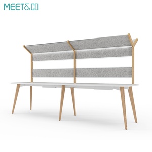 Customized Modern 4-Person Convertible Office Cubicle Extendable Modular Workstation Desk <b>Table</b> Panel Wire Management for Home - Product Image 4